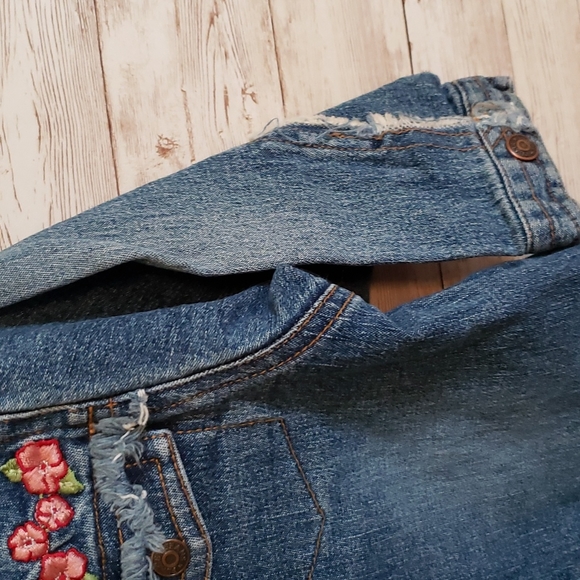 Embroidered  Blue Jean Jacket Bundle of 4 - Picture 3 of 10